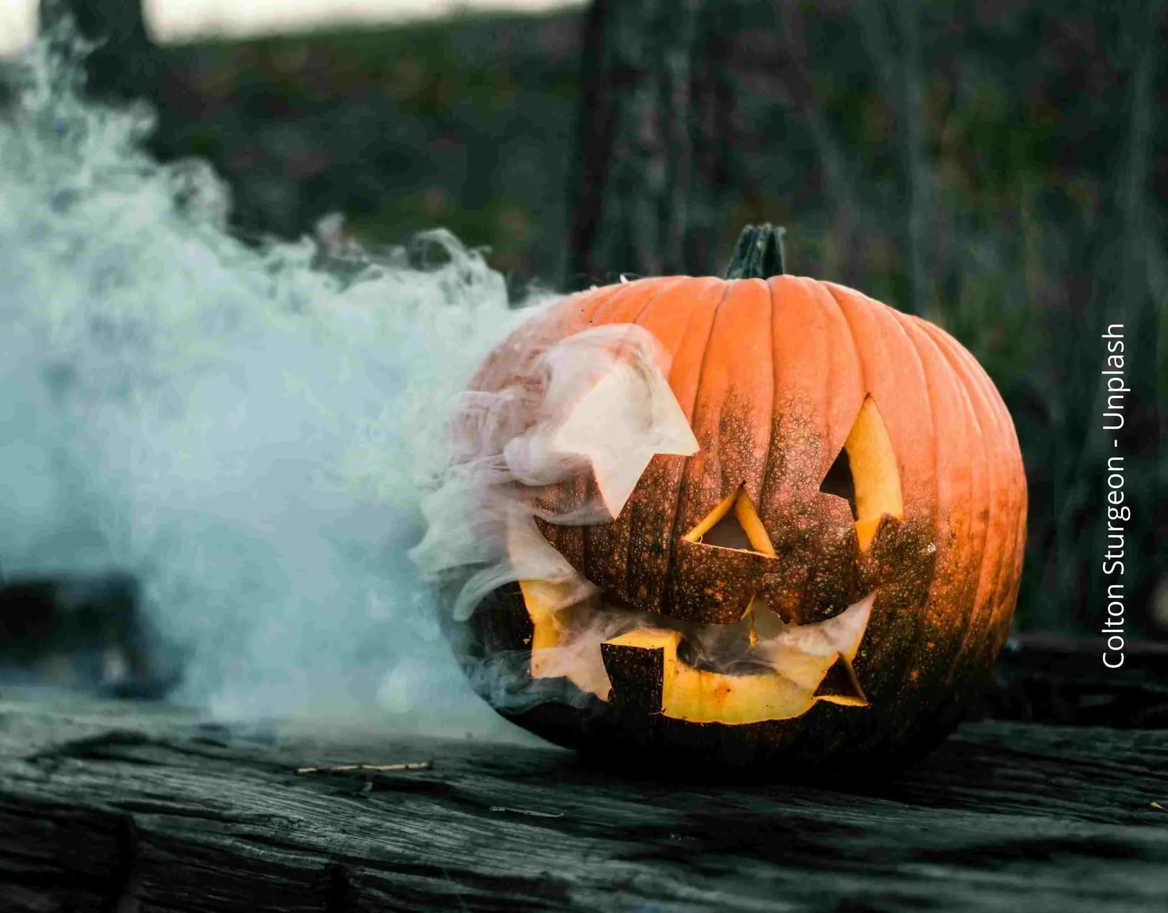 citrouille fumante pour halloween