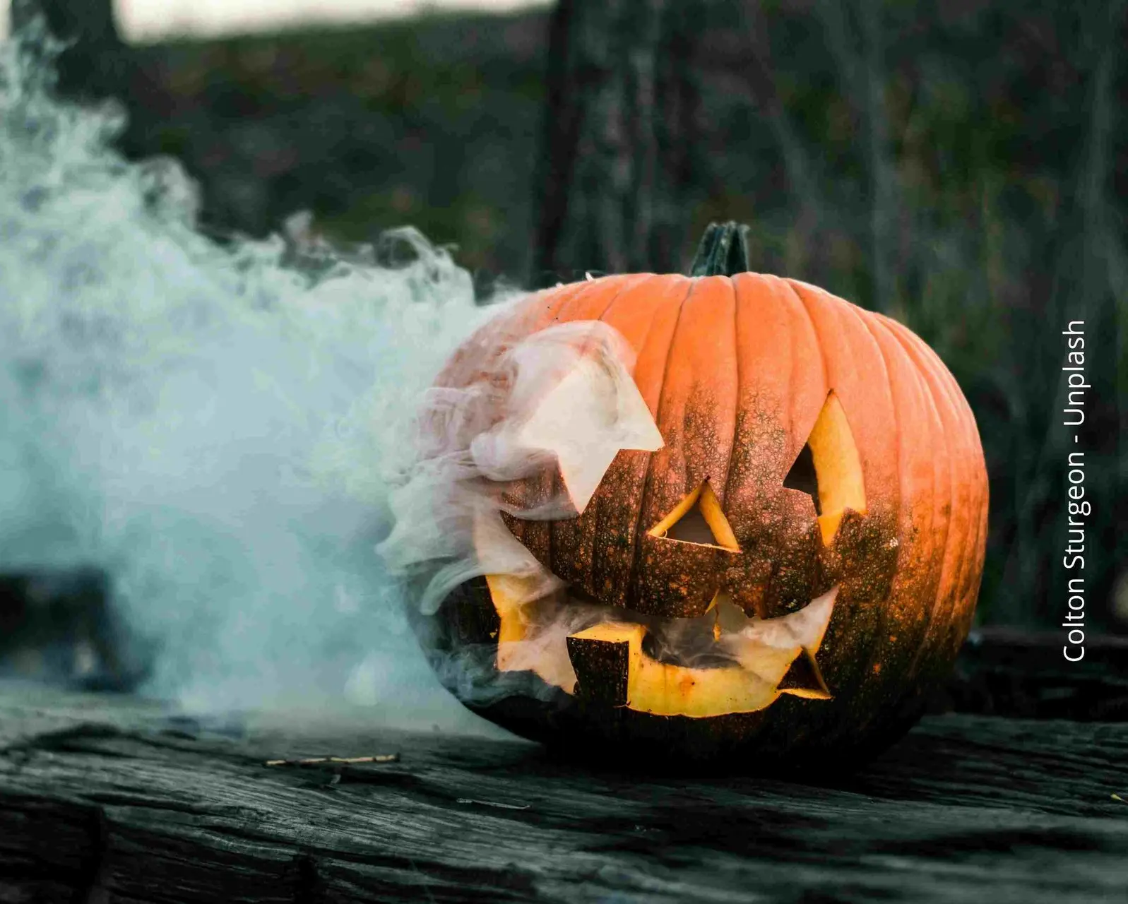 citrouille fumante pour halloween